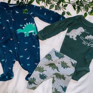 3 for $10 🐝 Carters Dino Onesie Pant Bundle
